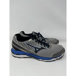 Men's MIZUNO WAVE PARADOX 2 Premium Running Shoes Silver Blue Size 12 JGC154009